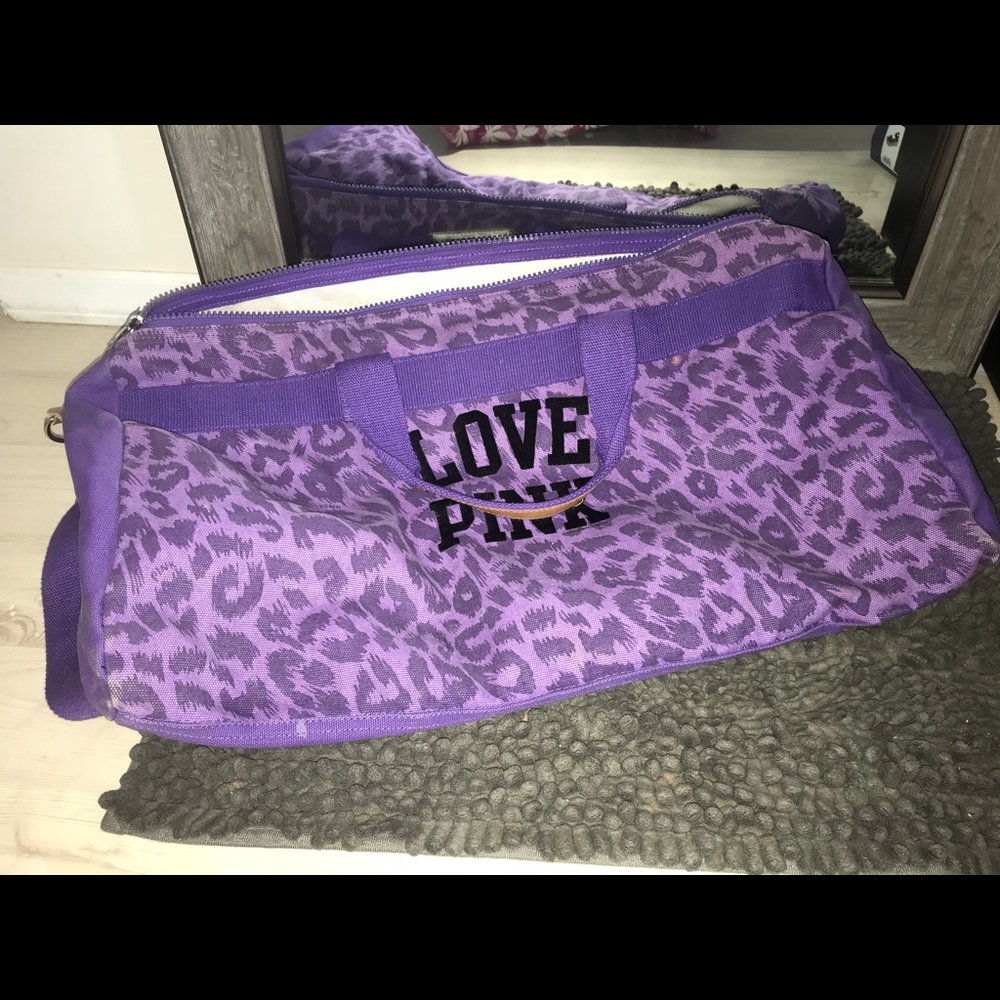 PINK medium duffel bag